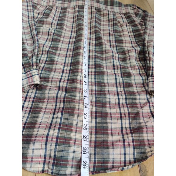 Vintage Sir Pendleton Shirt Mens Medium Blue Green Plaid LS Wool Button Down - Picture 8 of 9